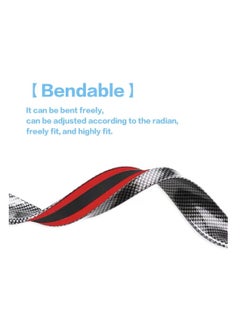 SYOSI Car Trunk Spoiler Roof Lip Kit, 3D PU Rear Trunk Lip or Roof Spoiler Sticker Bar, Carbon Fiber Pattern, Punch-Free Installation, Fits Most Cars, Carbon, 3.5cm  - Image 2