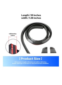 SYOSI Car Trunk Spoiler Roof Lip Kit, 3D PU Rear Trunk Lip or Roof Spoiler Sticker Bar, Carbon Fiber Pattern, Punch-Free Installation, Fits Most Cars, Carbon, 3.5cm  - Image 5
