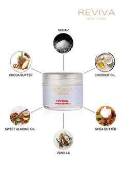 Reviva New York Lip Balm and Lip Scrub, Lip Moisturizer and Lip Exfoliator, Lip Treatment Set, Lip Exfoliator Scrub, Lip Care, Lip Butter, with Sugar, Coconut Oil, Shea Butter, Cocoa Butter, Sweet Almond Oil, Vanilla  - Image 3
