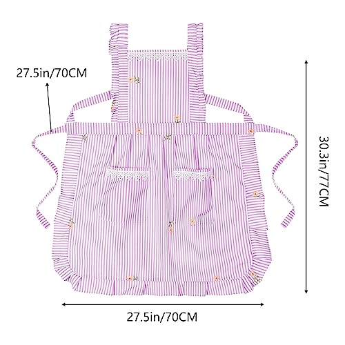 Aoomzoon Funny Aprons for Women with Pockets, Kitchen Cooking Grilling Bbq Cute Chef Apron, Mothers Day Birthday Gifts for Women (Pink/Stripe) - Image 5