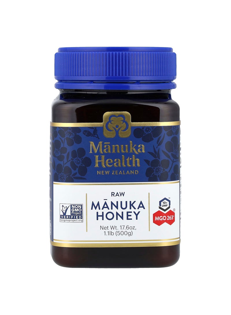 Raw Manuka Honey, UMF 10+, MGO 263+, 17.6 oz (500 g)