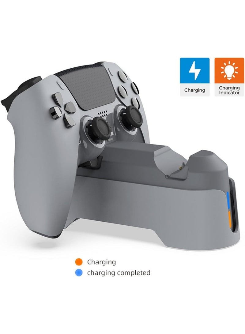 DOBE Dual Charge Station & Charge Dock for PS5 Controllers, Fast & Smart Charging, Sleek Modern Design & Slim - Charging Adapter with Type-C Cable (Gray, TP5-1501X) - Image 4