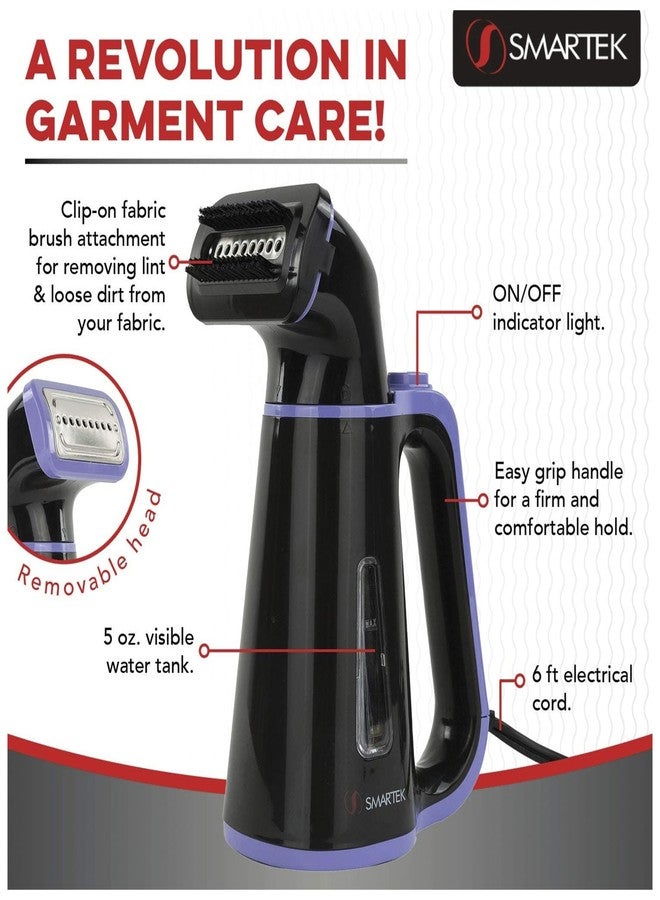 Smartek Portable Handheld Garment Steamer, Black (ST-53B) - Image 2