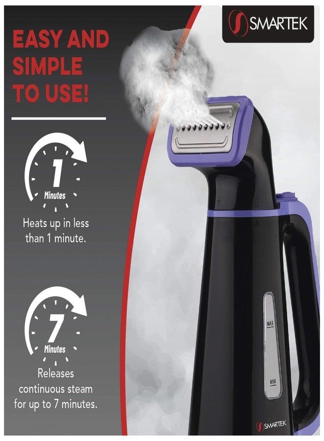 Smartek Portable Handheld Garment Steamer, Black (ST-53B) - Image 3