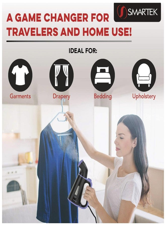 Smartek Portable Handheld Garment Steamer, Black (ST-53B) - Image 4