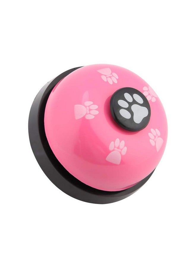 جرس تدريب الحيوانات الأليفة، جرس باب معدني متين للتدريب على استخدام المرحاض، للاستخدام في الخارج، جرس شفاف رنين مع قاعدة مطاطية غير قابلة للانزلاق (عبوة من قطعة واحدة، وردي) - Image 3