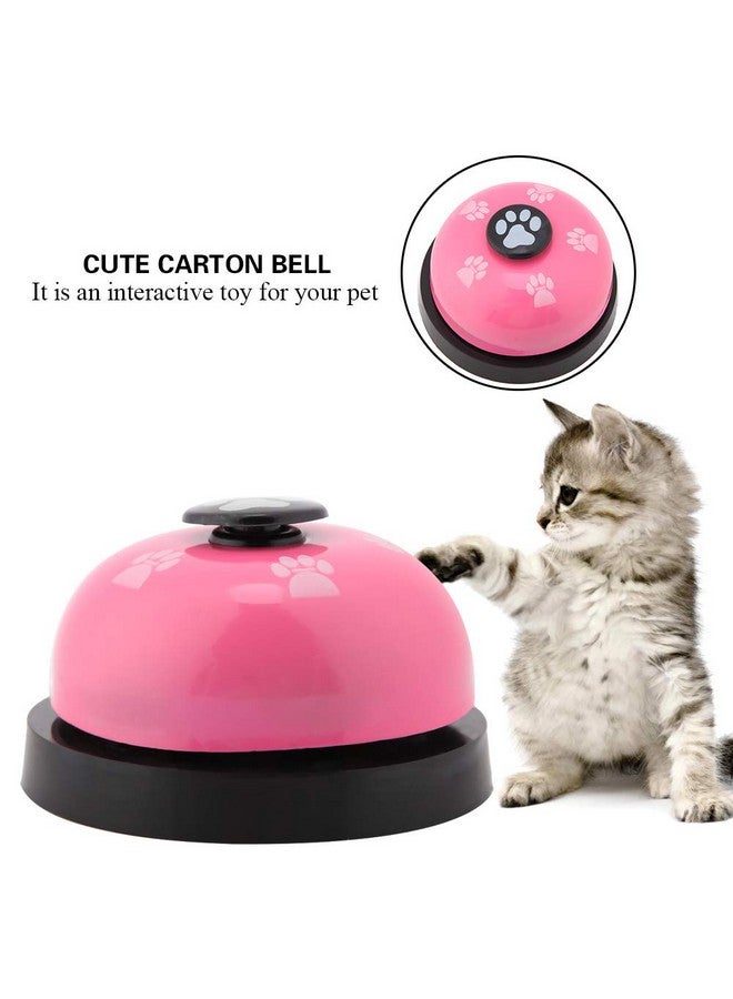 جرس تدريب الحيوانات الأليفة، جرس باب معدني متين للتدريب على استخدام المرحاض، للاستخدام في الخارج، جرس شفاف رنين مع قاعدة مطاطية غير قابلة للانزلاق (عبوة من قطعة واحدة، وردي) - Image 4