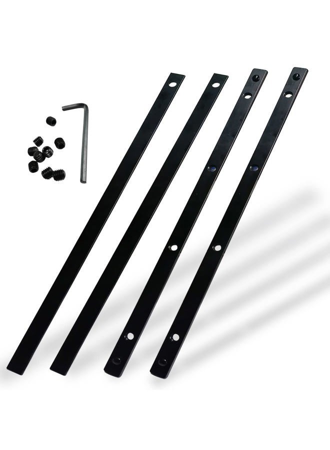 Hawmow Guide Rail Connector Set P-20177 for Makita Track Saw Long Cuts， Also Compatible with Festool, Fit for DeWalt in Integrated Guide Rail T-Slots for Secure Cutting, 4 PCS, Black - Image 1