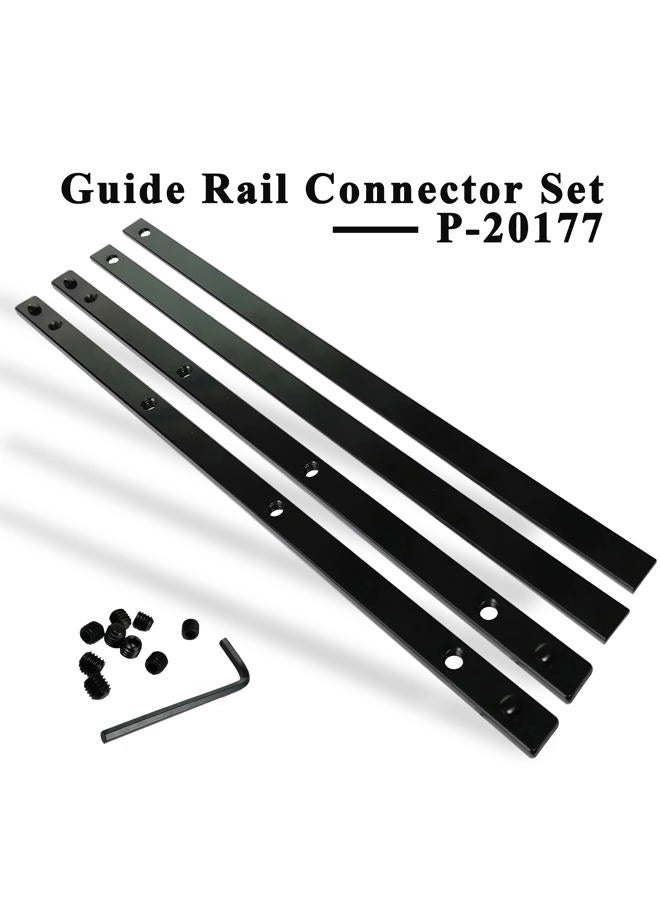 Hawmow Guide Rail Connector Set P-20177 for Makita Track Saw Long Cuts， Also Compatible with Festool, Fit for DeWalt in Integrated Guide Rail T-Slots for Secure Cutting, 4 PCS, Black - Image 5
