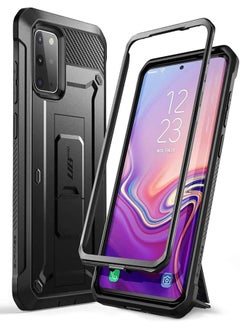 SupCase for Samsung Galaxy S20 Plus 5G Case with Satnd (Unicorn Beetle Pro), [Built-in Belt Clip] Heavy Duty Shockproof Protective Phone Case Without Screen Protector for Galaxy S20 Plus, Black