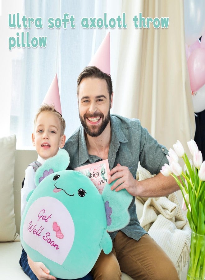 ماوجولان وسادة محشوة على شكل حيوان سمندل أكسولوتل من ماو جولان - 18 بوصة، شيء عملاق فائق النعومة من سمندل أكسولوتل، هدية عناق على شكل قلب أحمر حلو يمنحك شعورًا أفضل للنساء والرجال والأطفال - Image 5