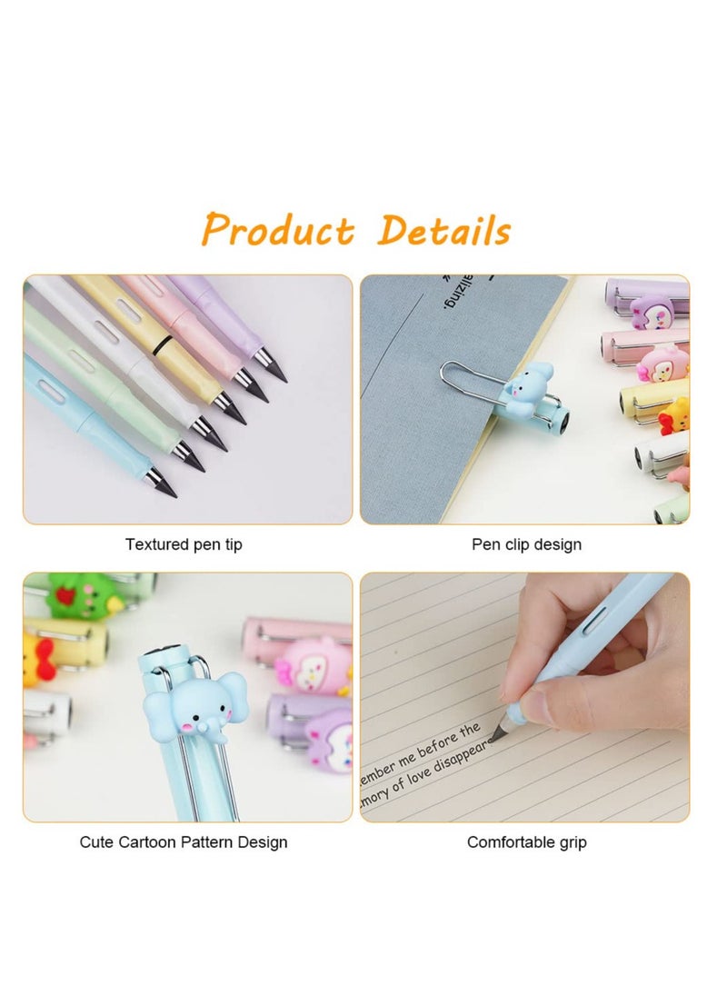 Excefore Inkless Eternal Pencils, 6 Pcs Reusable Inkless Pencil No Sharpen Pencil, Cute Pencil Cups Infinite Pencil, for Writing, Sketch, Drawing, For School Office Supplies  - Image 3