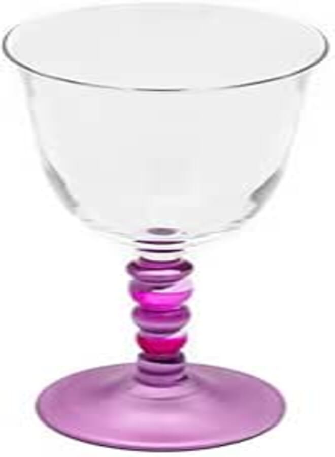 Cerve Perla Swing Rosa Goblets Stemglass 3-Pieces Set, 270 ml Capacity