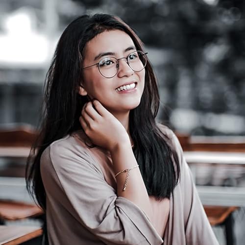 PORADAY Blue Light Blocking Glasses for Women Men Retro Round Metal Eyeglasses Frames 100% Anti-Blue Light Lens (Black) - Image 3