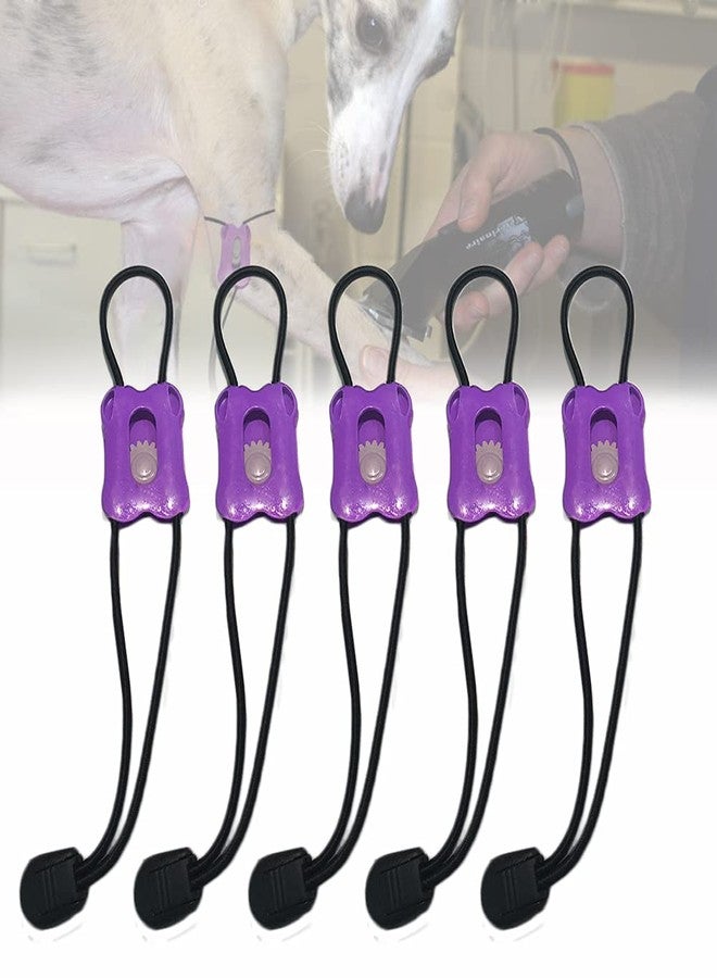 MESINURS Pet Tournequet - Quick Release First Aid for Dog Canine Cats Animal, 5 pcs (Purple) - Image 1