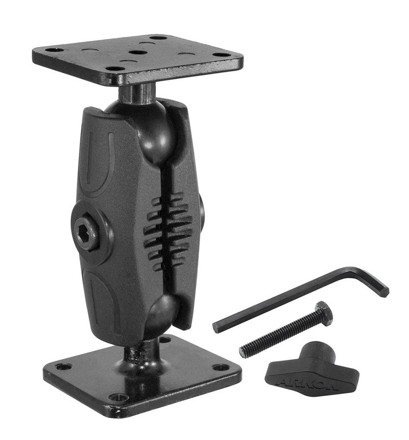 ARKON Mounts 4" Heavy-Duty Car Dash or Wall Mount Pedestal with Security Hardware | 4-Hole AMPS Compatible Adapter | Adjustable Robust Arm | Strong Drill Base | Tough Constructions | RMS2XAMPS-MET-SH - Image 5