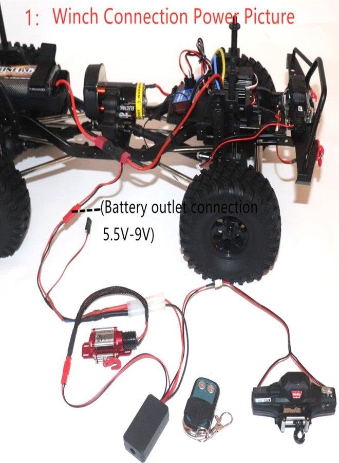 Bewinner RC Front Bumper,Aluminum Alloy Front Bumper with Winch for -4 RC Car Crawler Upgrade Part,Large-Size Heavy-Metal,Classic Split Type Design, - Image 5