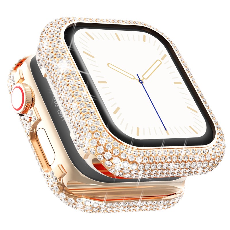Suitable For Apple Watch Case Applewatch41/45Mm Full Diamond Metal Watch Case 4-9 Generation Alloy Apple Watch Case - Image 4