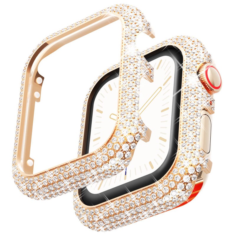 Suitable For Apple Watch Case Applewatch41/45Mm Full Diamond Metal Watch Case 4-9 Generation Alloy Apple Watch Case - Image 2