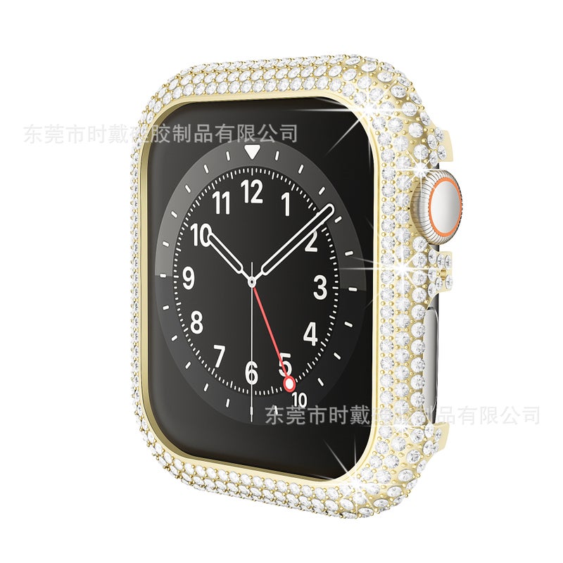 Suitable For Apple Watch Case Applewatch41/45Mm Full Diamond Metal Watch Case 4-9 Generation Alloy Apple Watch Case - Image 1