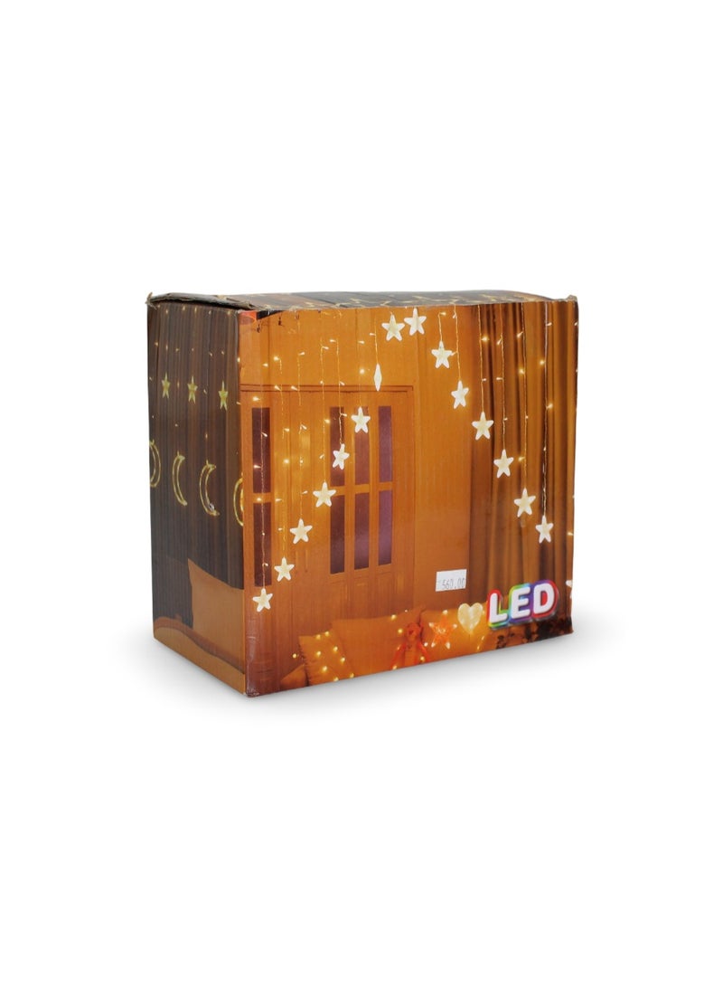 Star and Moon LED Curtain String Light - Image 1