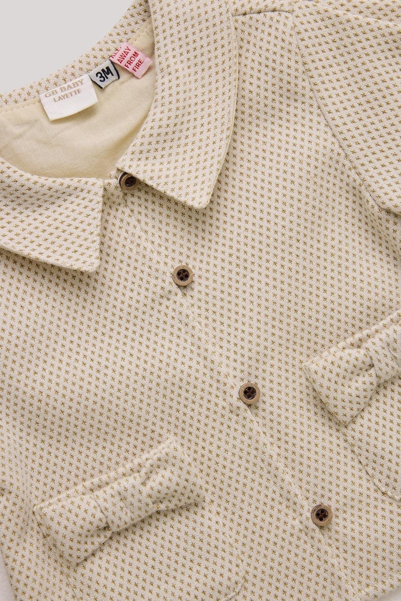 Layette Baby Girl Ecru Tracksuit Top  - Image 3