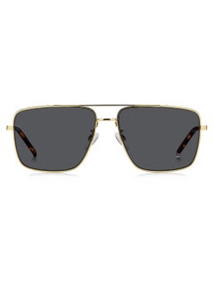 TOMMY HILFIGER Men's Uv Protection Rectangular Shape Metal Sunglasses Th 2110/S Grey 47 - Lens Size: 46.9 Mm - Gold  - Image 3