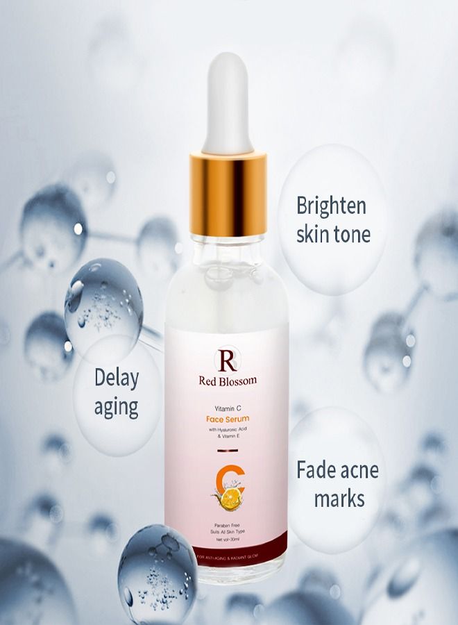 Red Blossom Red Blossom Vitamin C Face Serum with Hyaluronic Acid and Vitamin E  - Image 5