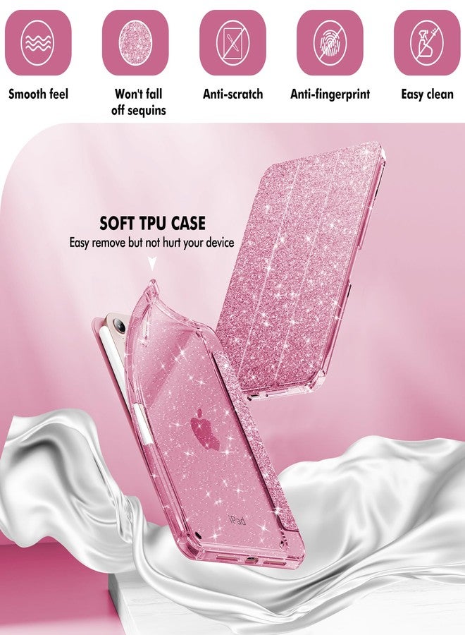 INFILAND for iPad mini 7 Case (A17 Pro), iPad mini 6 Case, iPad mini 7th/6th Generation Case 2024/2021 8.3 Inch, Glitter Cute Protective Clear Cover with Pencil Holder for Kids Girls, Pink - Image 5