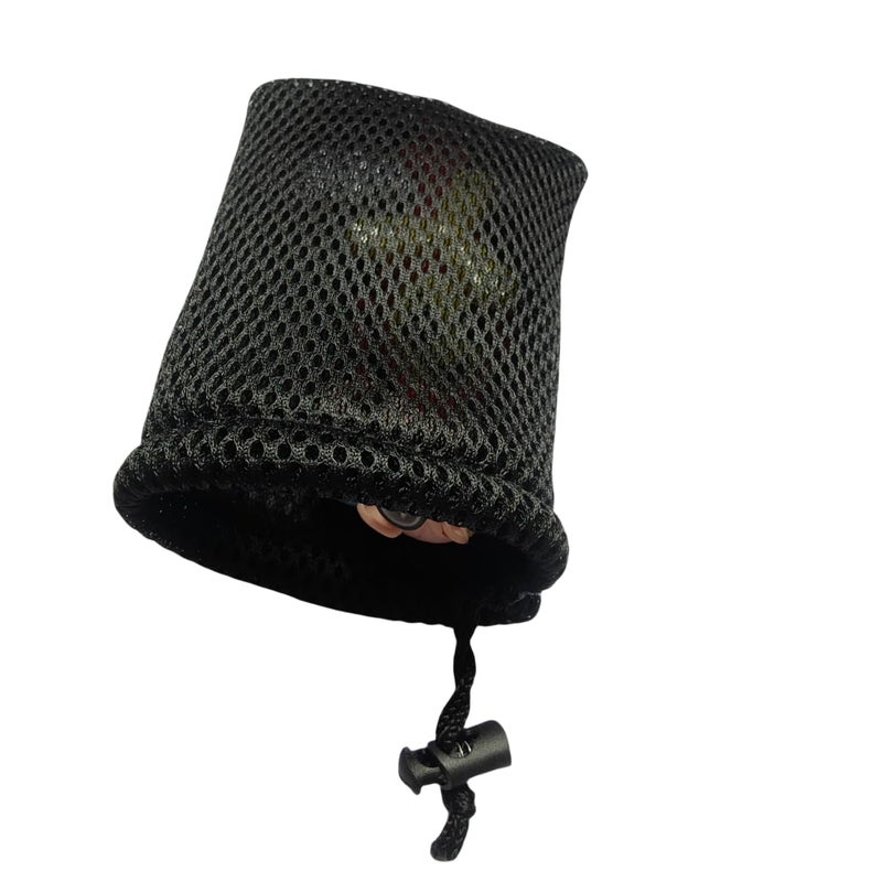 GDQLCNXB Nylon Mesh Drawstring Bag, Small Storage Pouch String Bags 5 x 3.5 Inch for Mini Stuff MP3 Charger Earphone Key,Black 6pcs - Image 4