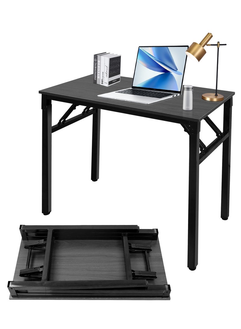 ميشيدا مكتب قابل للطي وطاولة كمبيوتر صغيرة للمكتب المنزلي وطاولة خارجية محمولة ومكتب للكتابة للمساحات الصغيرة - Image 1