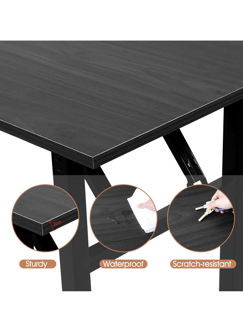 ميشيدا مكتب قابل للطي وطاولة كمبيوتر صغيرة للمكتب المنزلي وطاولة خارجية محمولة ومكتب للكتابة للمساحات الصغيرة - Image 3