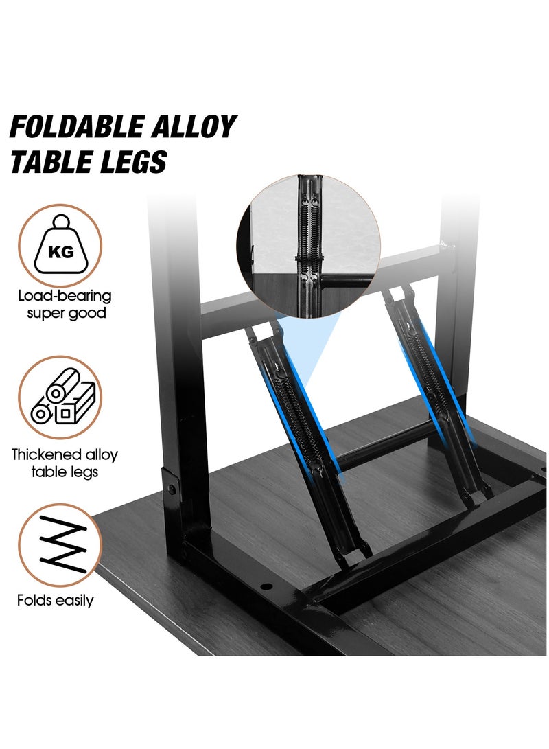 ميشيدا مكتب قابل للطي وطاولة كمبيوتر صغيرة للمكتب المنزلي وطاولة خارجية محمولة ومكتب للكتابة للمساحات الصغيرة - Image 4