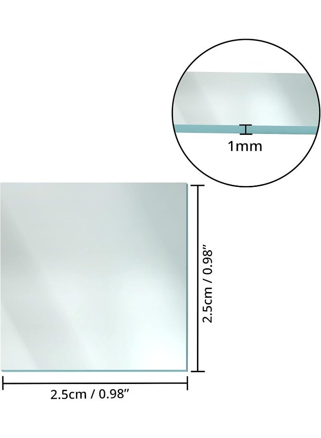 TPGP مرآة بلاط (عبوة من 120) - 2.5 × 2.5 سم - مرآة موزاييك مربعة صغيرة للحرف، تزيين الجدران والديكور الداخلي لغرفة النوم وغرفة المعيشة - Image 2