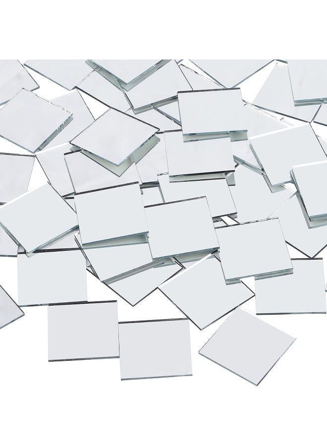 TPGP مرآة بلاط (عبوة من 120) - 2.5 × 2.5 سم - مرآة موزاييك مربعة صغيرة للحرف، تزيين الجدران والديكور الداخلي لغرفة النوم وغرفة المعيشة - Image 1