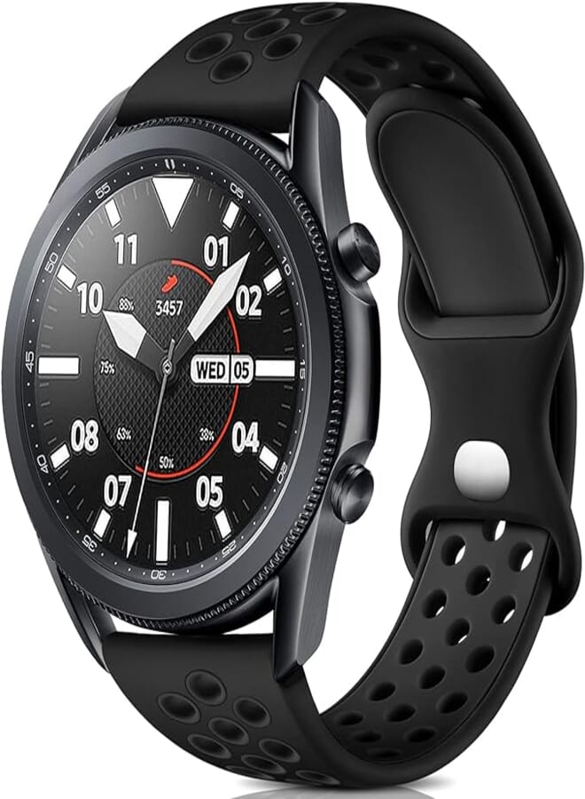 Easuny Compatible with Samsung Galaxy Watch 3 45mm Band/Galaxy Watch 46mm/Gear S3 Frontier/Classic Watch bands, 22mm Silicone Breathable Quick Release Watch Strap Accessories for Men Women