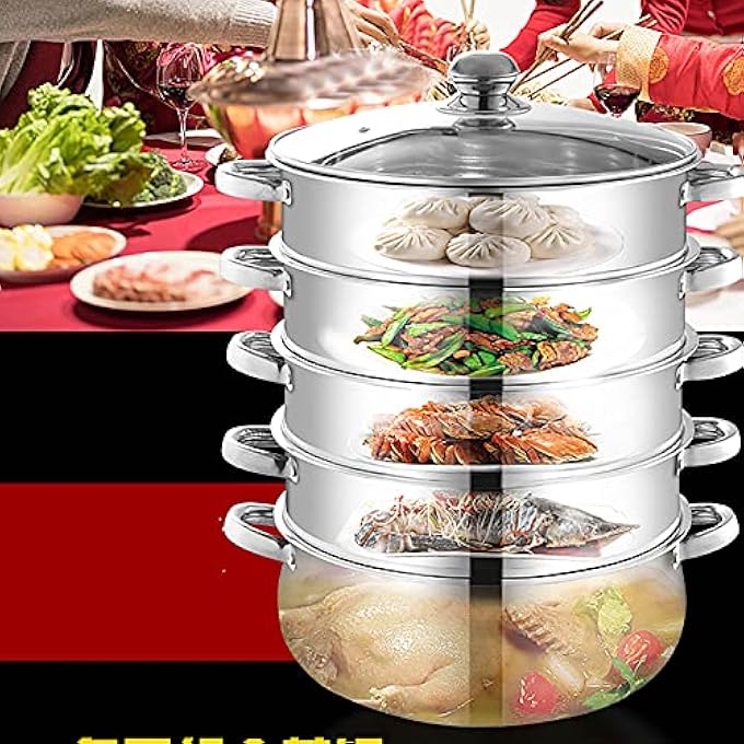 قدر بخاري، قدر حساء، قاع مزدوج، فولاذ مقاوم للصدأ، كعكات تجارية مطهوة على البخار، قدر بخاري كبير جدًا يعمل بالغاز - Image 2