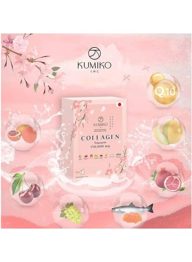 Kumiko Collagen Tripeptide 150000mg – Japanese Collagen Drink for Skin Whitening, Anti-Aging & Glow – 15 Sachets - Image 3