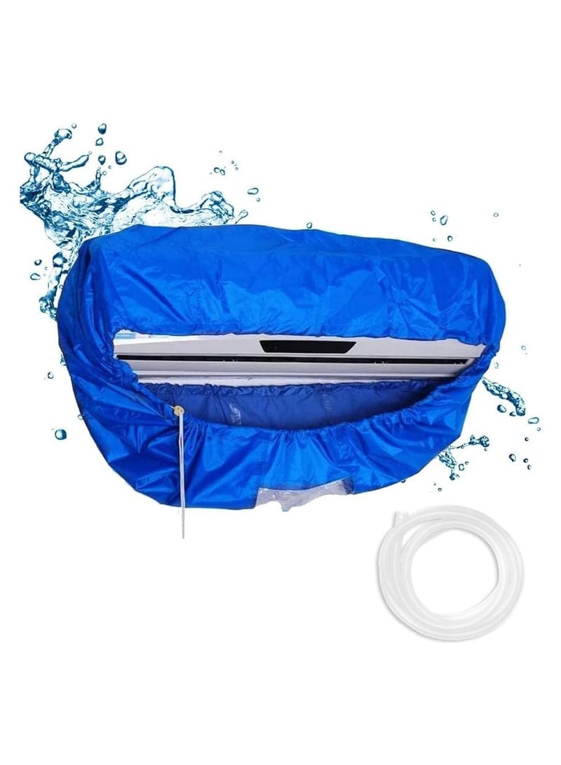 Zimtal Air Conditioning Cleaning Waterproof Cover with Drain Outlet Dust Washing Bag Protector for Large Size 2P 3P Wall Mounted AC Service with Pipe Home Use - Image 1
