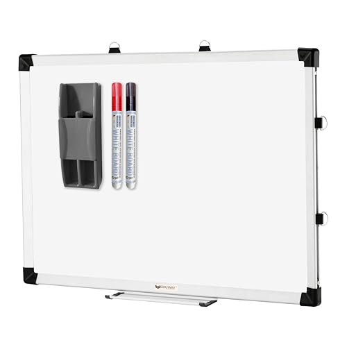 Eduway Elite 2x2 Feet Non-Magnetic White Board with 1 Duster Tray, 1 Eraser, 2 Markers | Robust Aluminium Frame | Ideal for Home, School, Office & Kids (4 Pcs Combo Pack). - Image 1