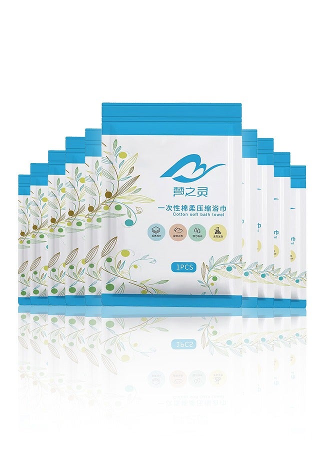 10 pcs Portable Compressed Towels Cotton Bath Towels Travel Compressed Towel Tablet for Beach Swimming Hiking Camping Salon 70x 140  - Image 4