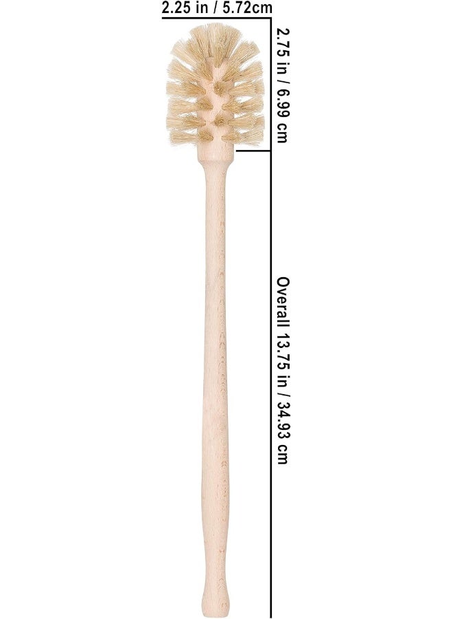 REDECKER Bottle Brush Cleaner - Horsehair and Beechwood Handle for Vases, Pitchers, Mugs, and Baby Bottles, 13-3/4 Inch, Dense Natural Bristles - Wooden Bottle Brush - Bottle Brush Wood Handle - Image 3