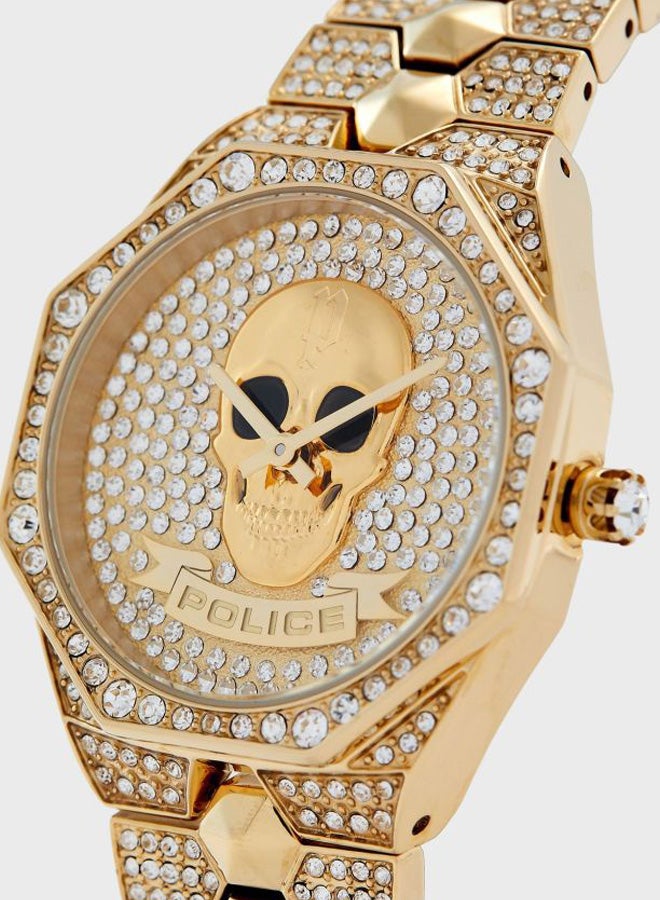 POLICE Women Montaria Octagon Shape Stainless Steel Analog Wrist Watch 35 mm - Gold - P 16027BSG-22M - Image 5