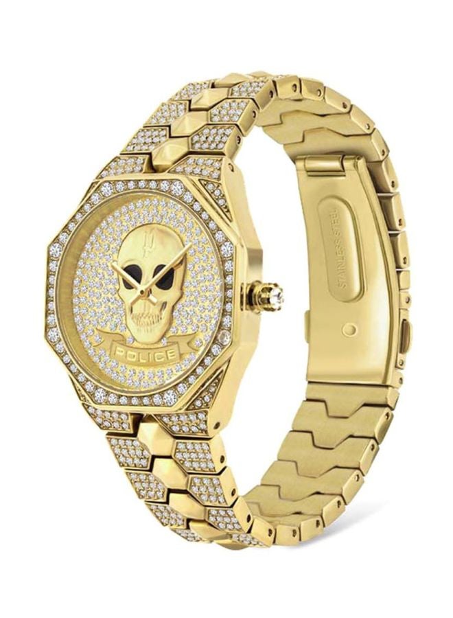 POLICE Women Montaria Octagon Shape Stainless Steel Analog Wrist Watch 35 mm - Gold - P 16027BSG-22M - Image 3