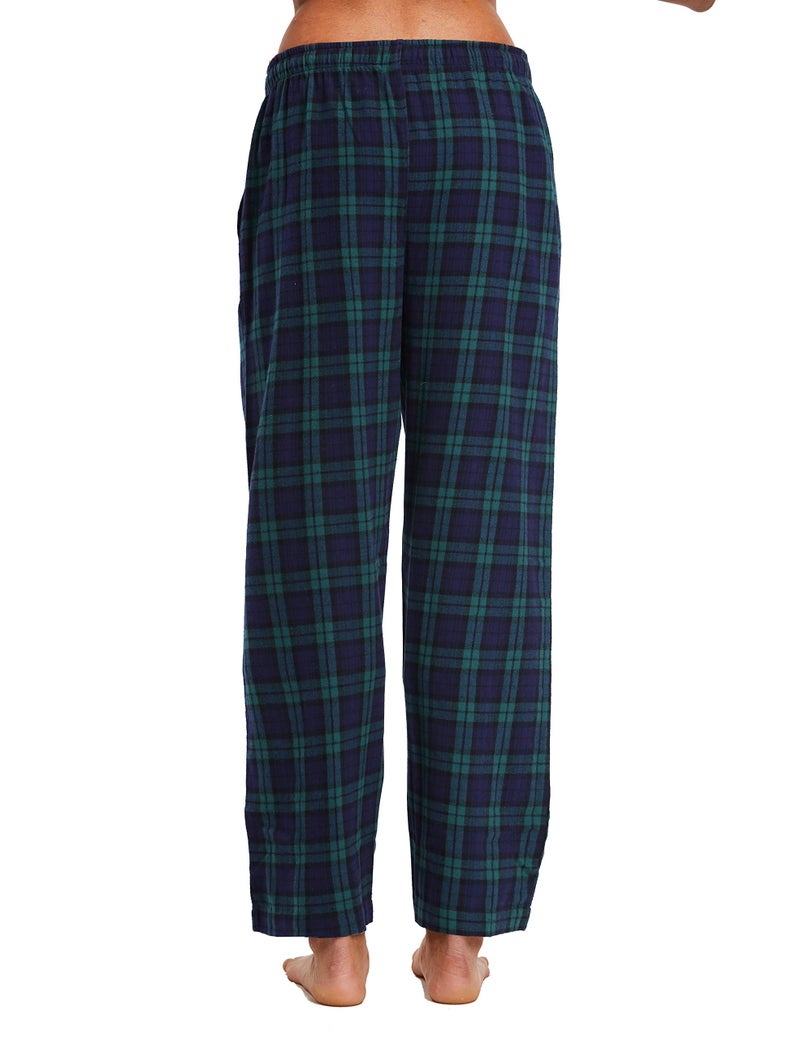 CYZ Women's 100% Cotton Super Soft Flannel Plaid Pajama/Lounge Pants, Green Plaid, Womens Size: Medium - Image 2