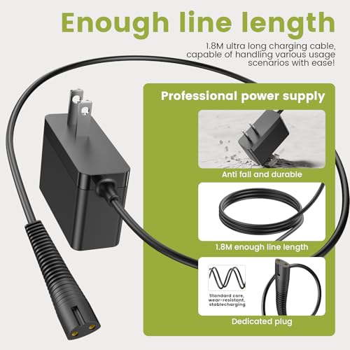 Lnauy for BaByliss PRO Shaver FXFS2 Charger, Lnauy Adapter Compatible with BaBylissPRO FXX3S FOILFX 02 Barberology Cordless Metal Double Foil Shaver FXFS2 Power Supply Cord - Image 2
