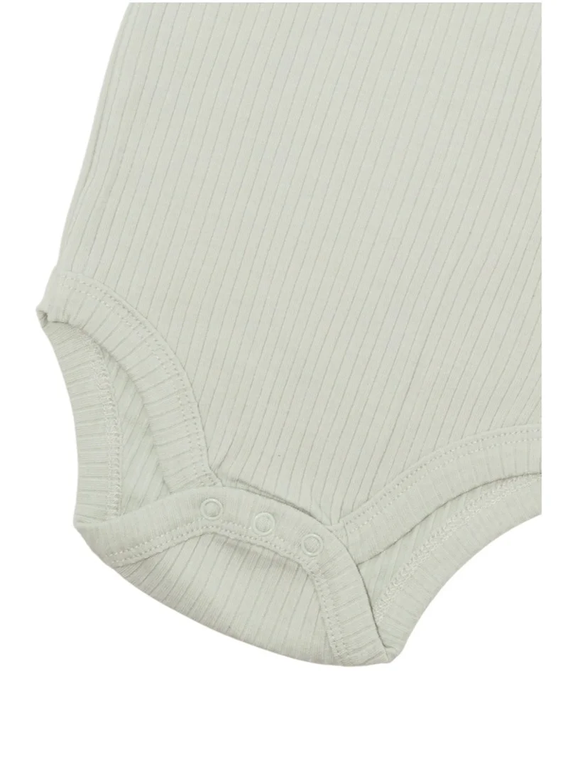 Bambimici Bambimici Plain Grey Short Sleeve Bodysuit