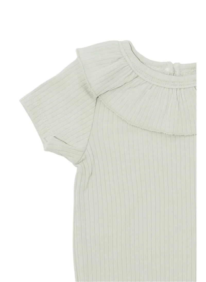 Bambimici Bambimici Plain Grey Short Sleeve Bodysuit