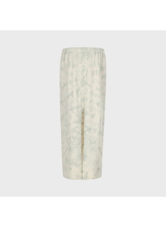 Zara 100% Cotton Fashionable Casual Comfortable Breathable A-line High-slit Midi Skirt - Image 3