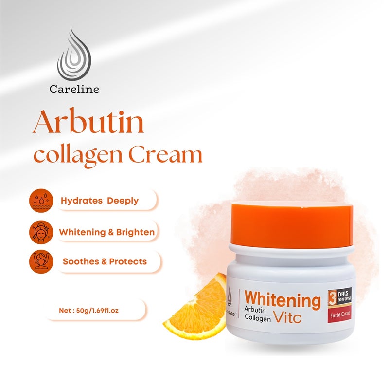 Careline Whitening Vit C Facial Cream – Vitamin C, Collagen & Arbutin, 3 Days Quick Whitening, Deep Whitening & Anti-Freckle, Repair & Brighten, Rejuvenation System - Image 4